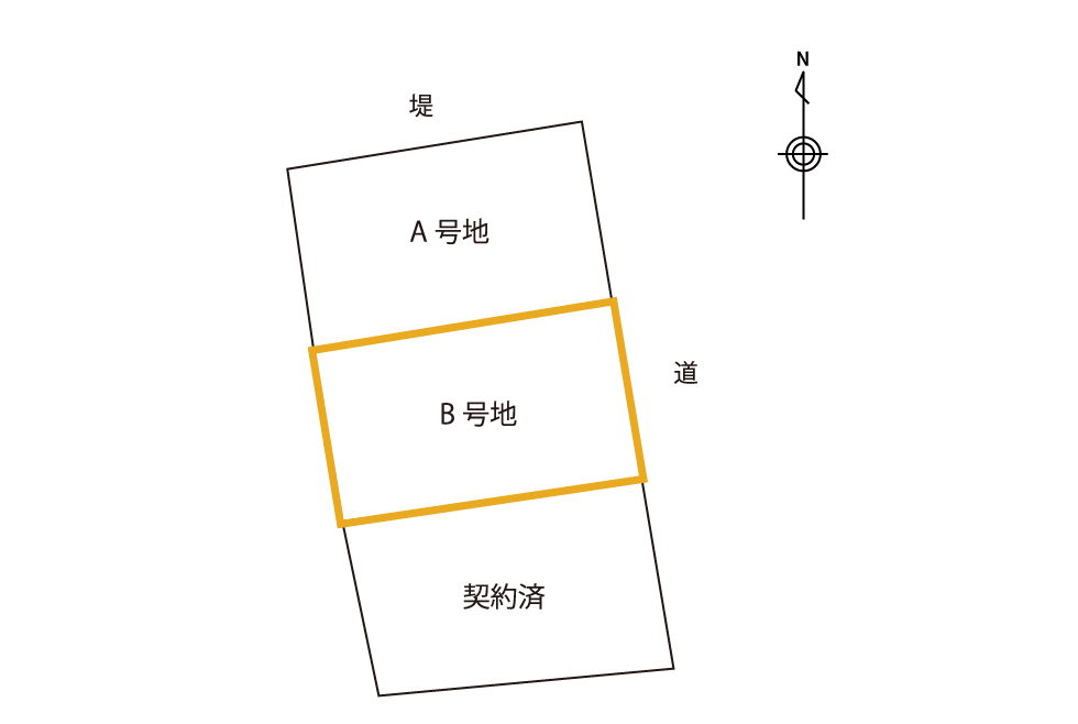 勝山高校前分譲地　A号地（区画図）