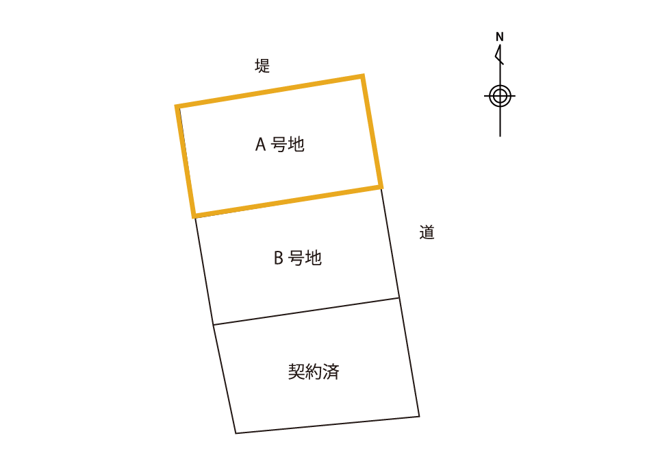 勝山高校前分譲地　A号地（区画図）
